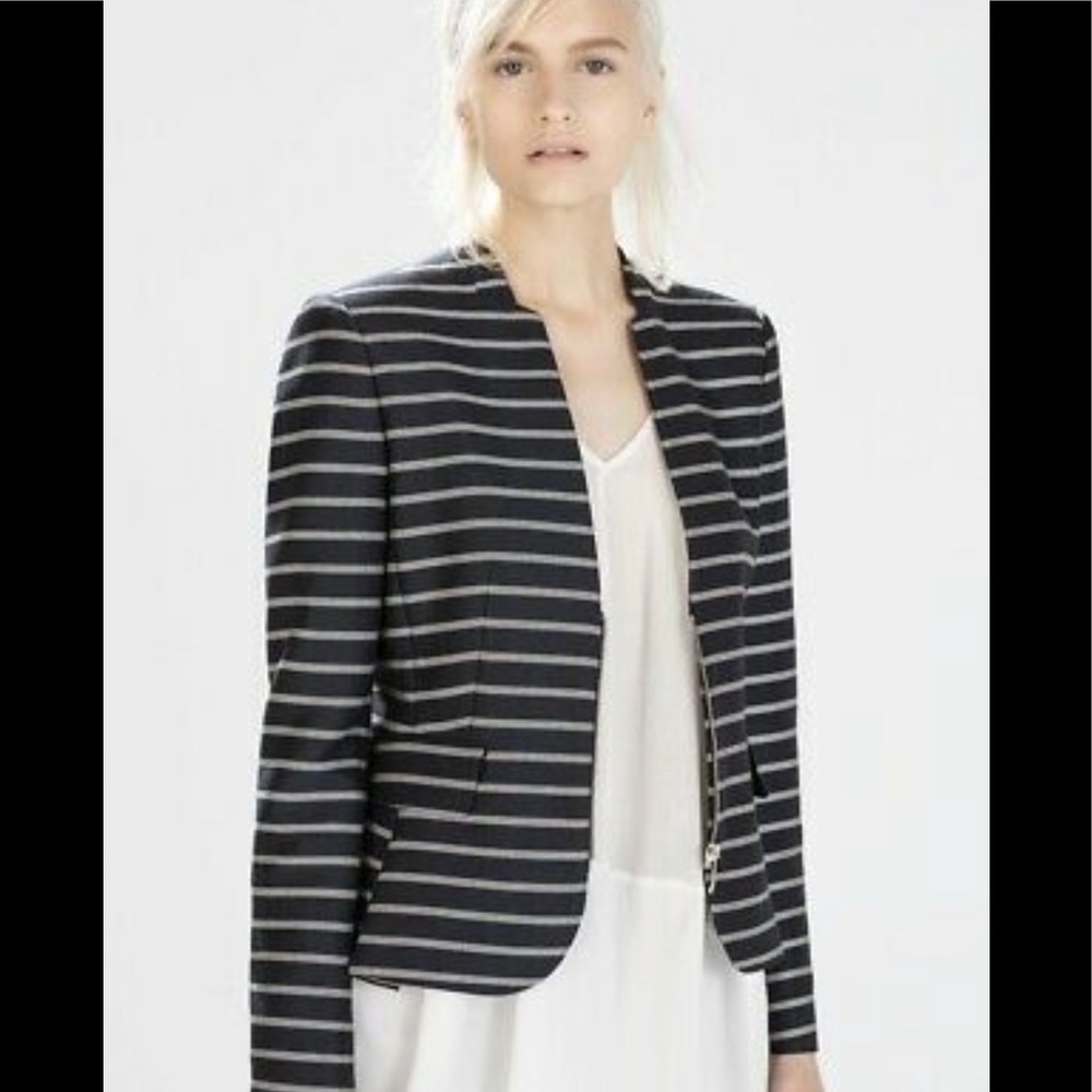 Zara Basic Stripe Blazer